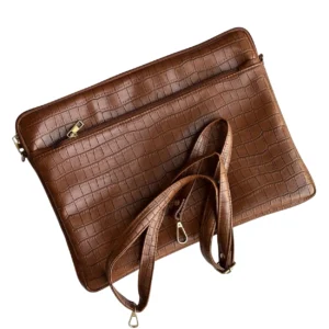 Textured Laptop Sleeve with Strap